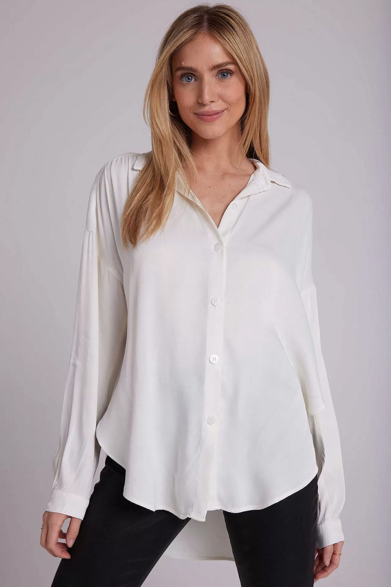Satijnen Overhemd - Winterwit>Bella Dahl Outlet