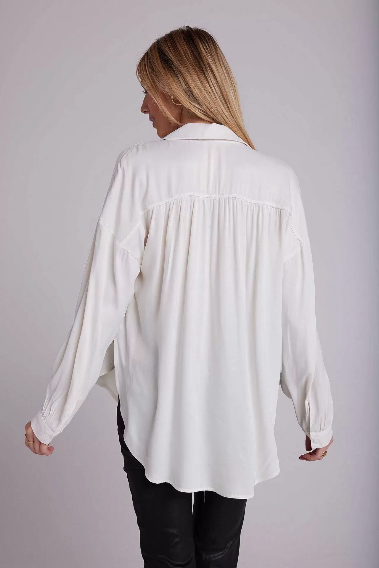 Satijnen Overhemd - Winterwit>Bella Dahl Sale