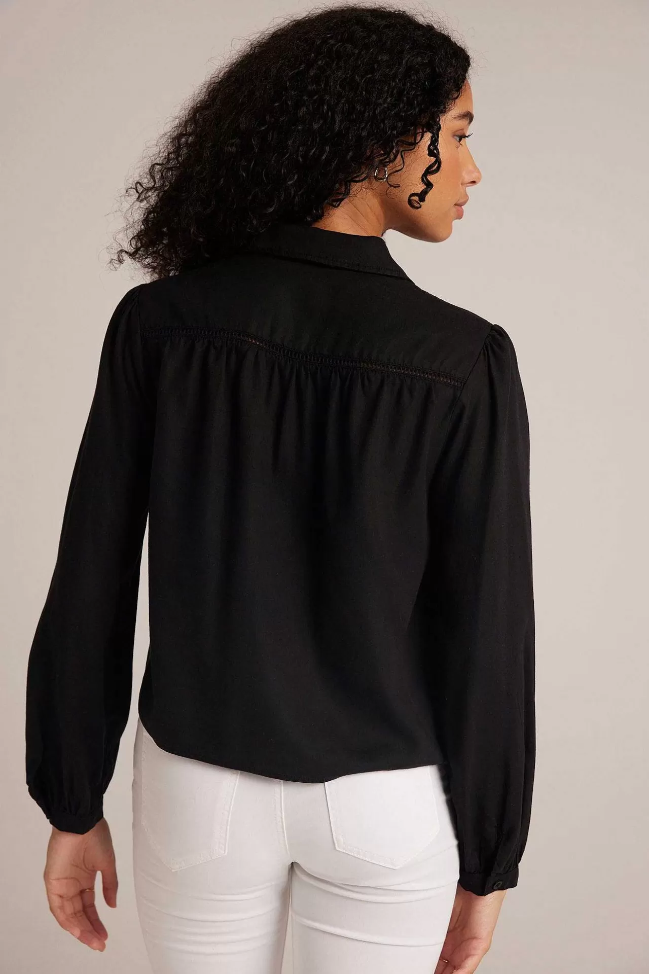 Shirt Met Lange Mouwen En Ladderversiering - Zwart>Bella Dahl Hot