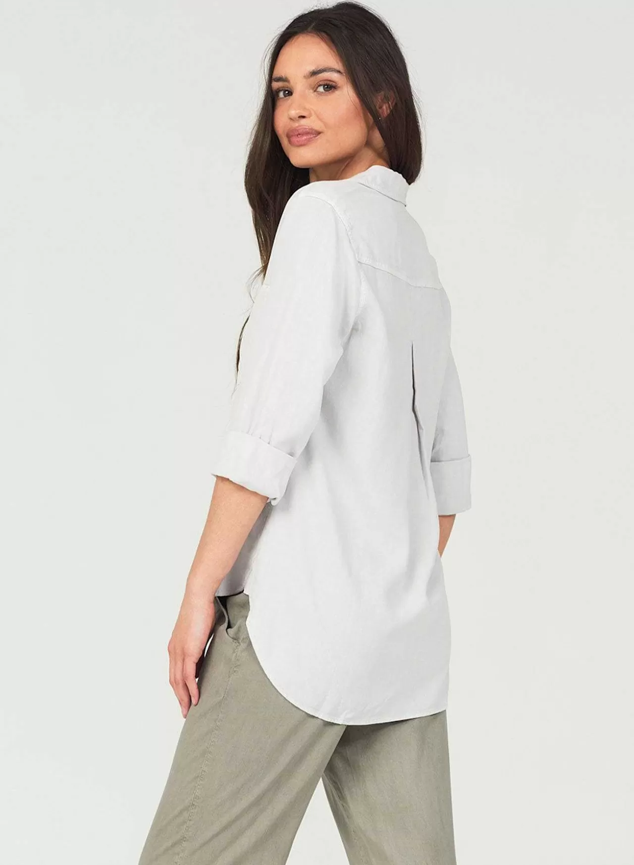 Shirt Staart Button Down - Mistige Lucht>Bella Dahl Fashion