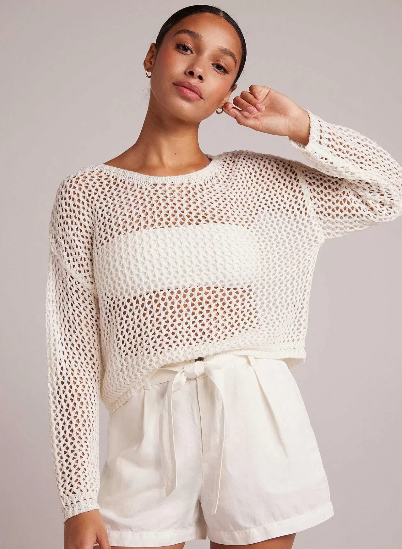 Slouchy Open Gebreide Trui - Gebroken Wit>Bella Dahl Discount
