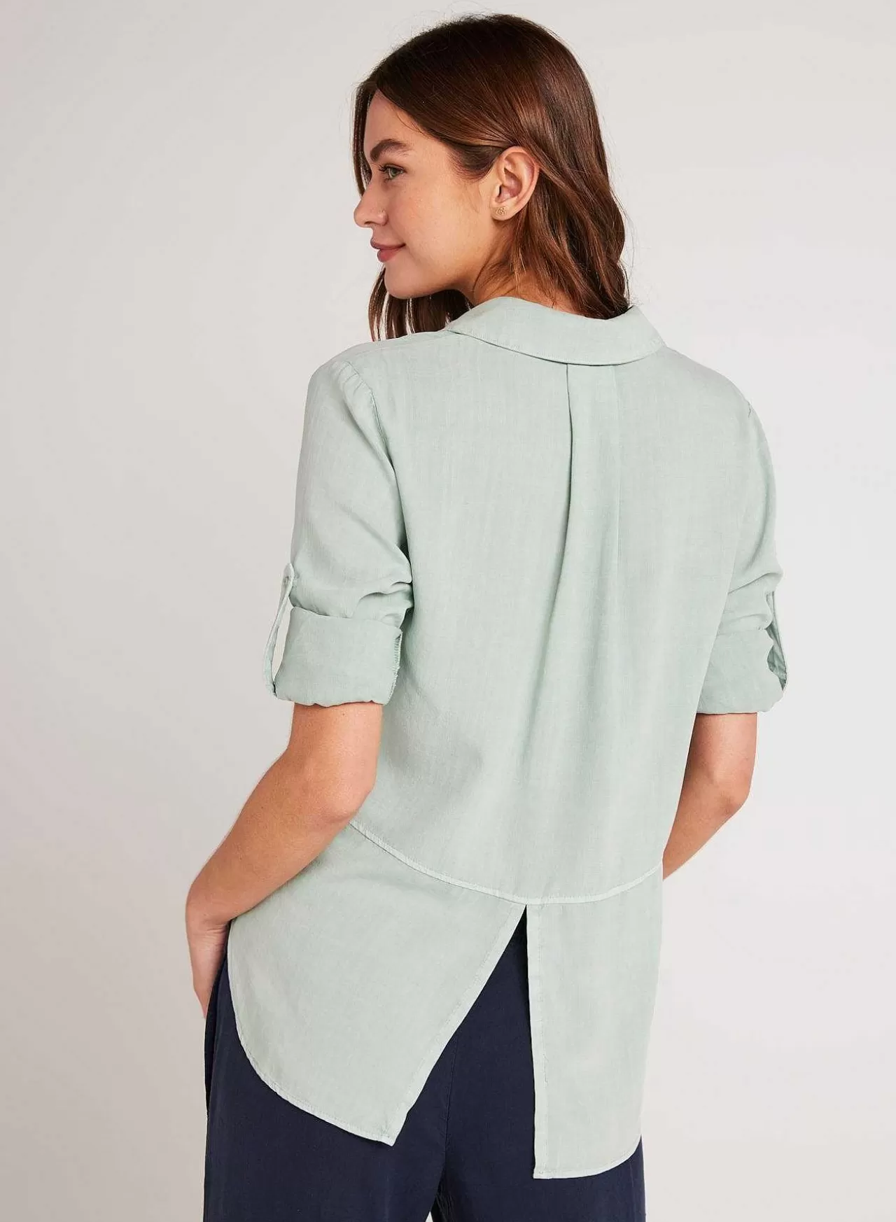 Split Achterkant Button Down - Oase Groen>Bella Dahl Sale