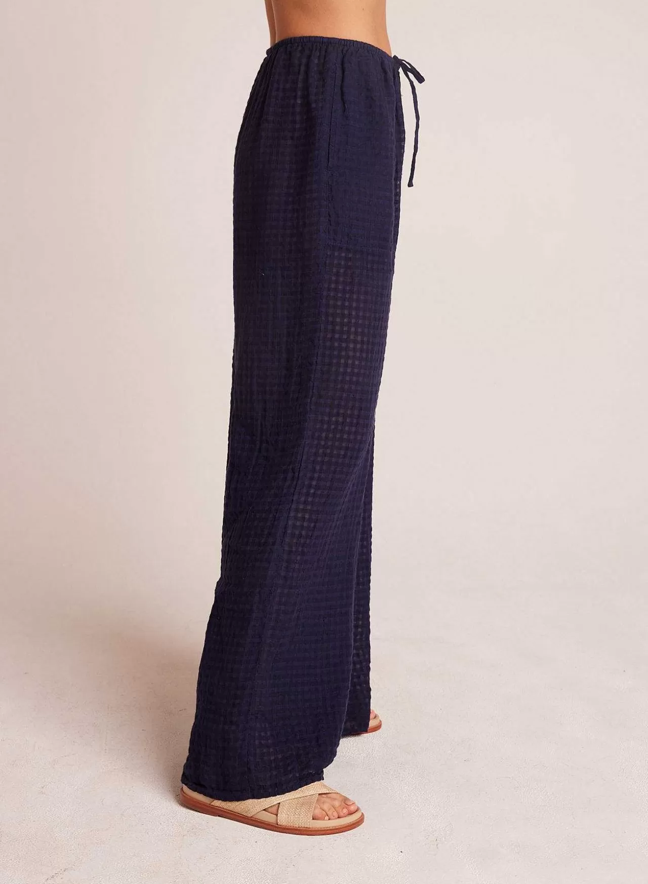 Strandbroek Met Wijde Pijpen En Zakken - Tropic Navy>Bella Dahl Discount