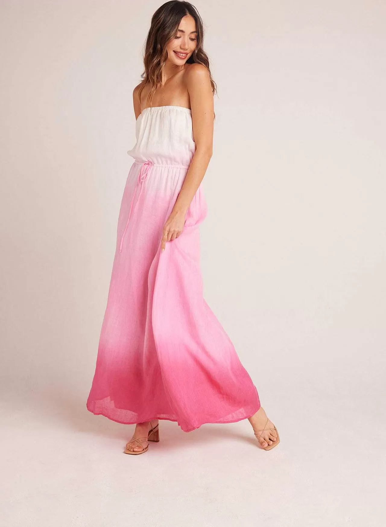Strapless Linnen Maxi-Jurk - Coconut Ombre Dye>Bella Dahl Best Sale