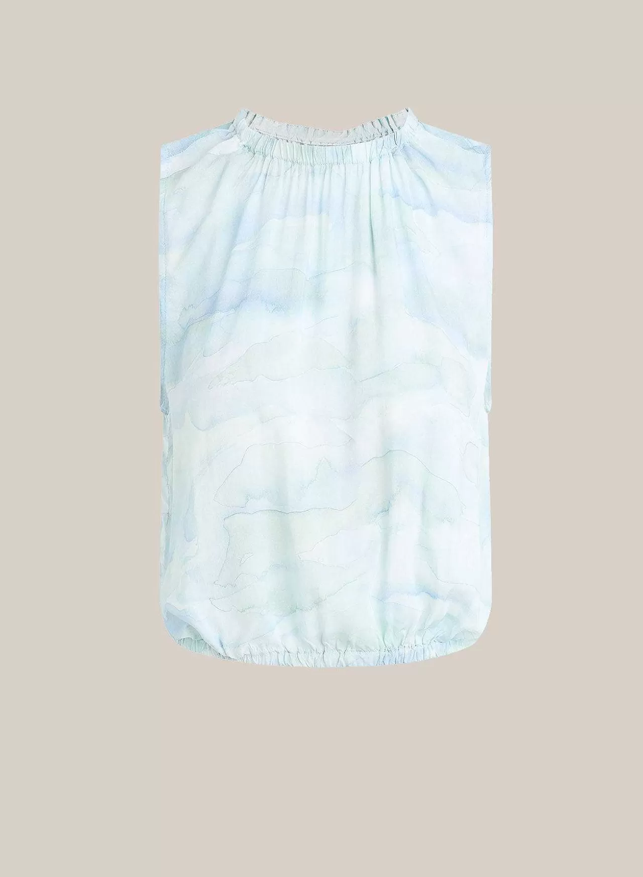 Tanktop Met Gesmokte Hals - Camo-Print Met Golven>Bella Dahl Cheap