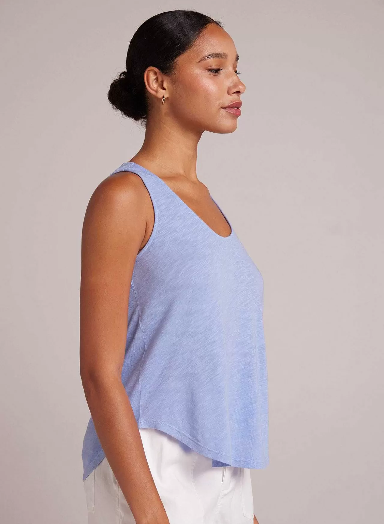 Tanktop Met Ronde Hals - Peri Blauw>Bella Dahl Shop