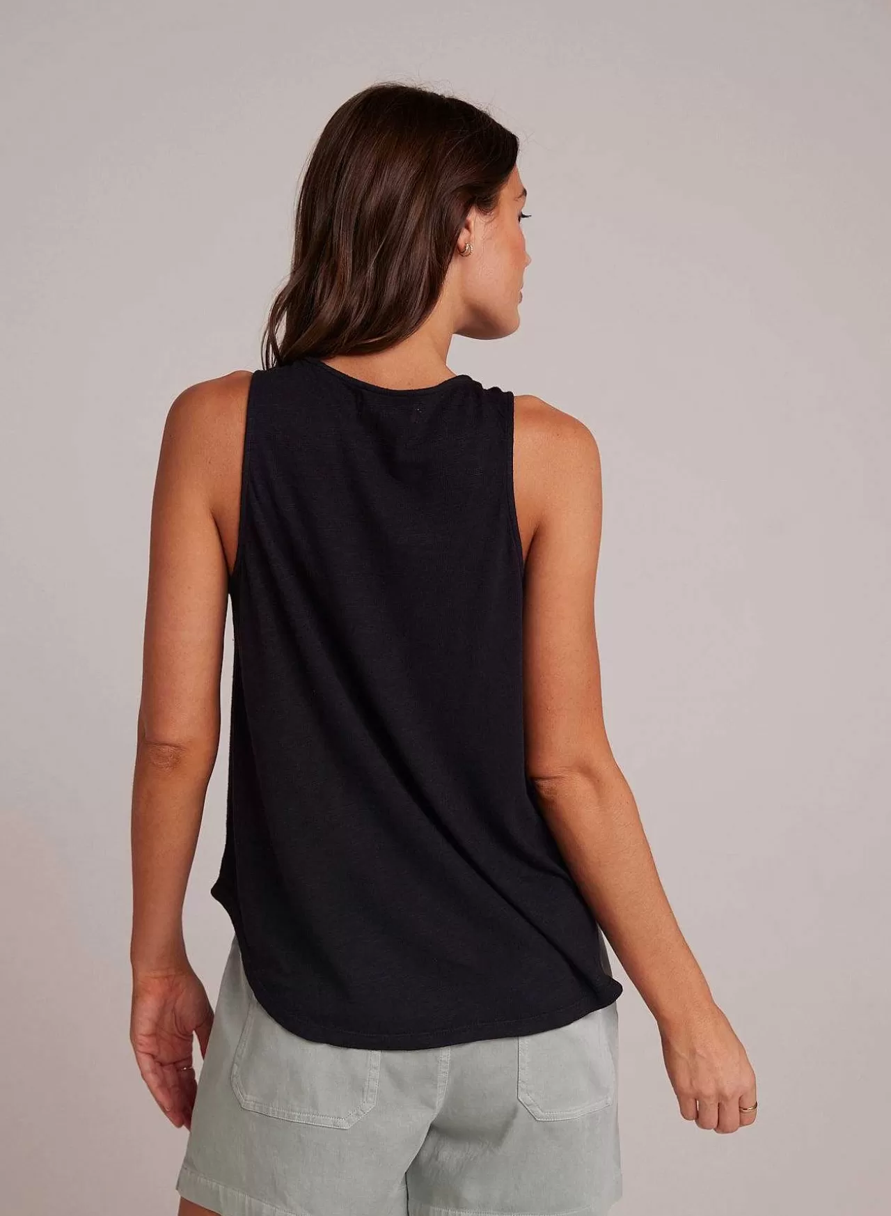 Tanktop Met Ronde Hals - Zwart>Bella Dahl Fashion