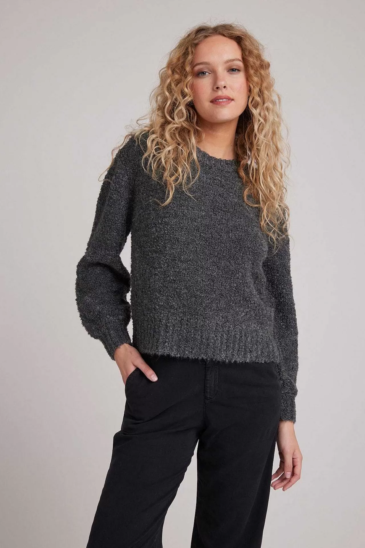 Trui Met Lange Mouwen En Ronde Hals - Schaduwgrijs>Bella Dahl Outlet