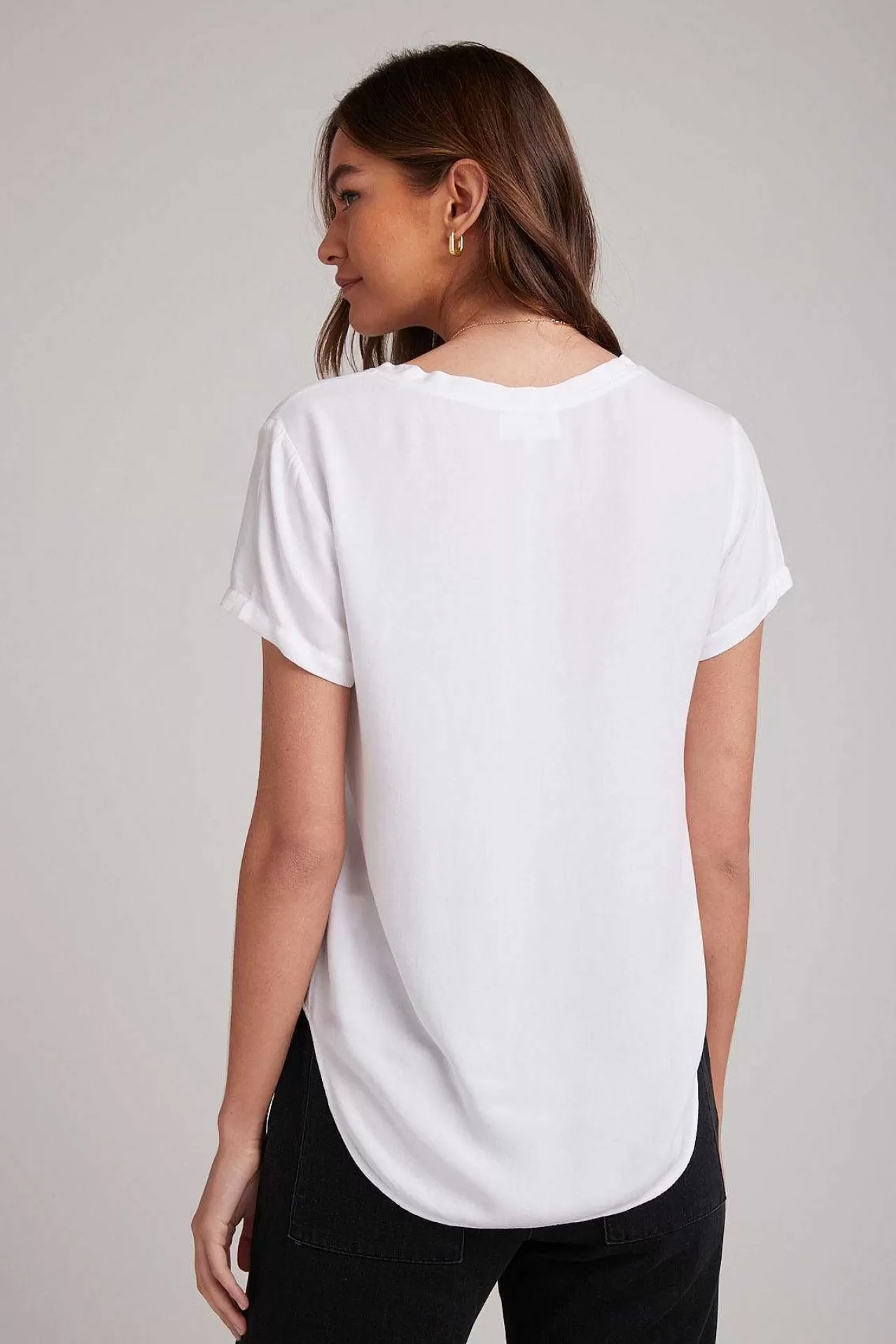 T-Shirt Met V-Hals - Wit>Bella Dahl Fashion