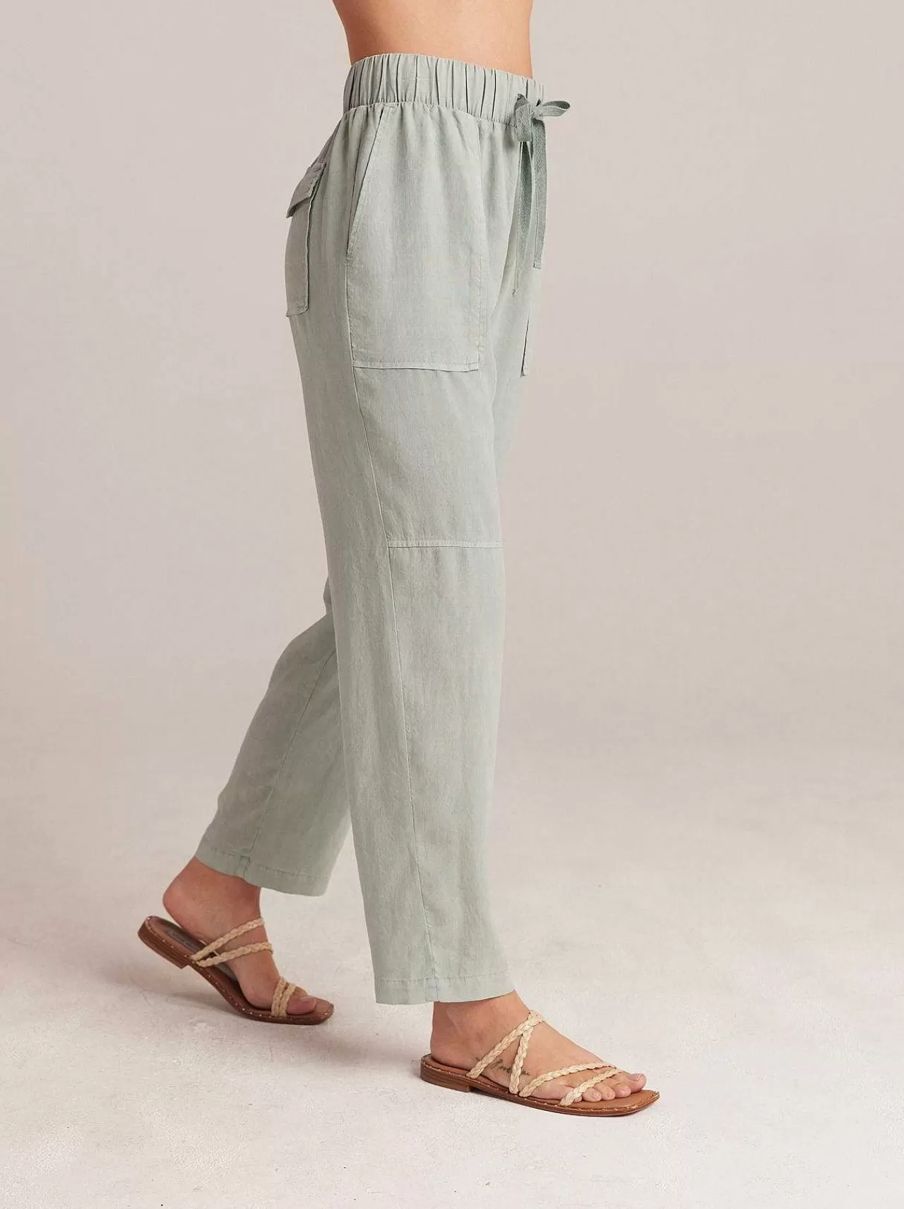 Utility Broek Met Strikceintuur - Oasis Green>Bella Dahl Fashion