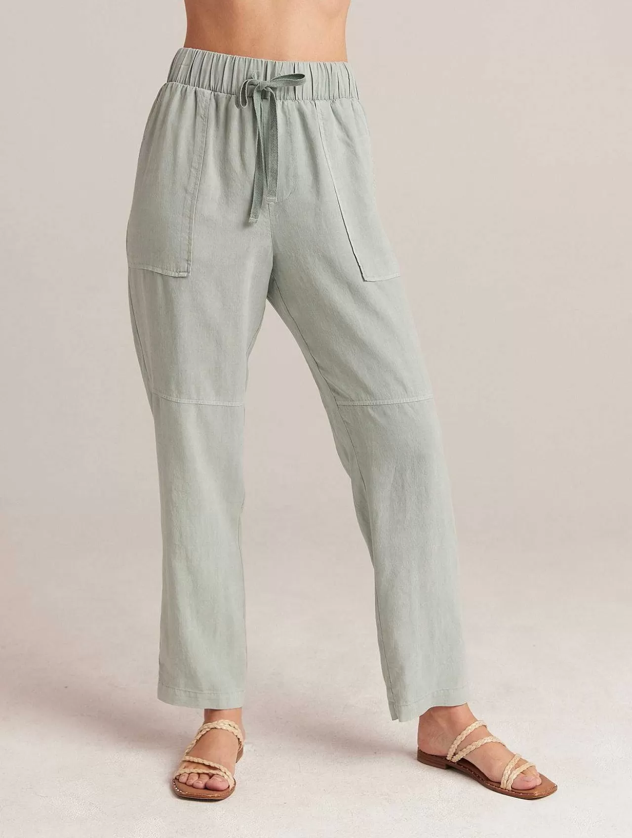 Utility Broek Met Strikceintuur - Oasis Green>Bella Dahl Fashion