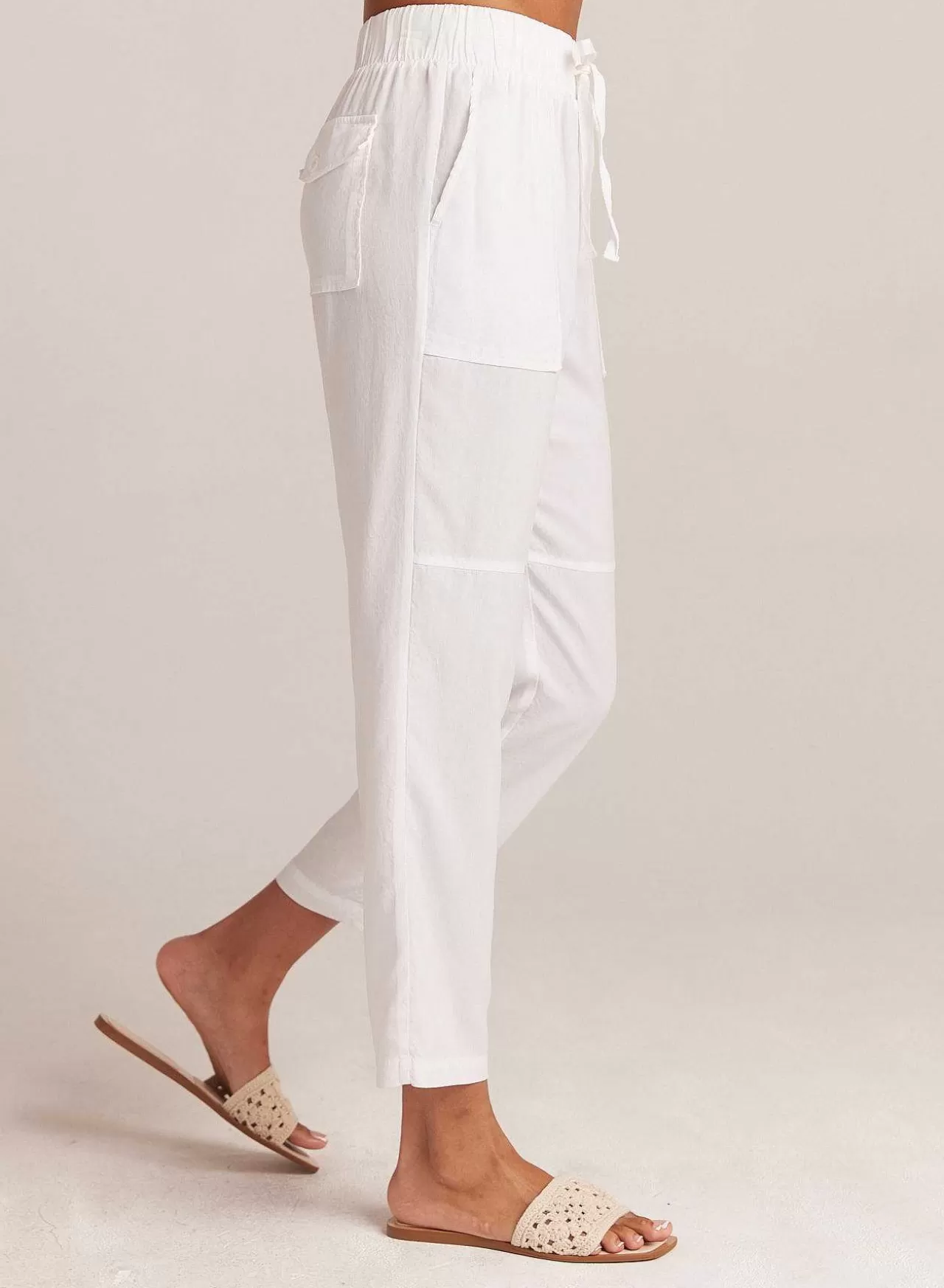 Utility Broek Met Strikceintuur - Wit>Bella Dahl Sale
