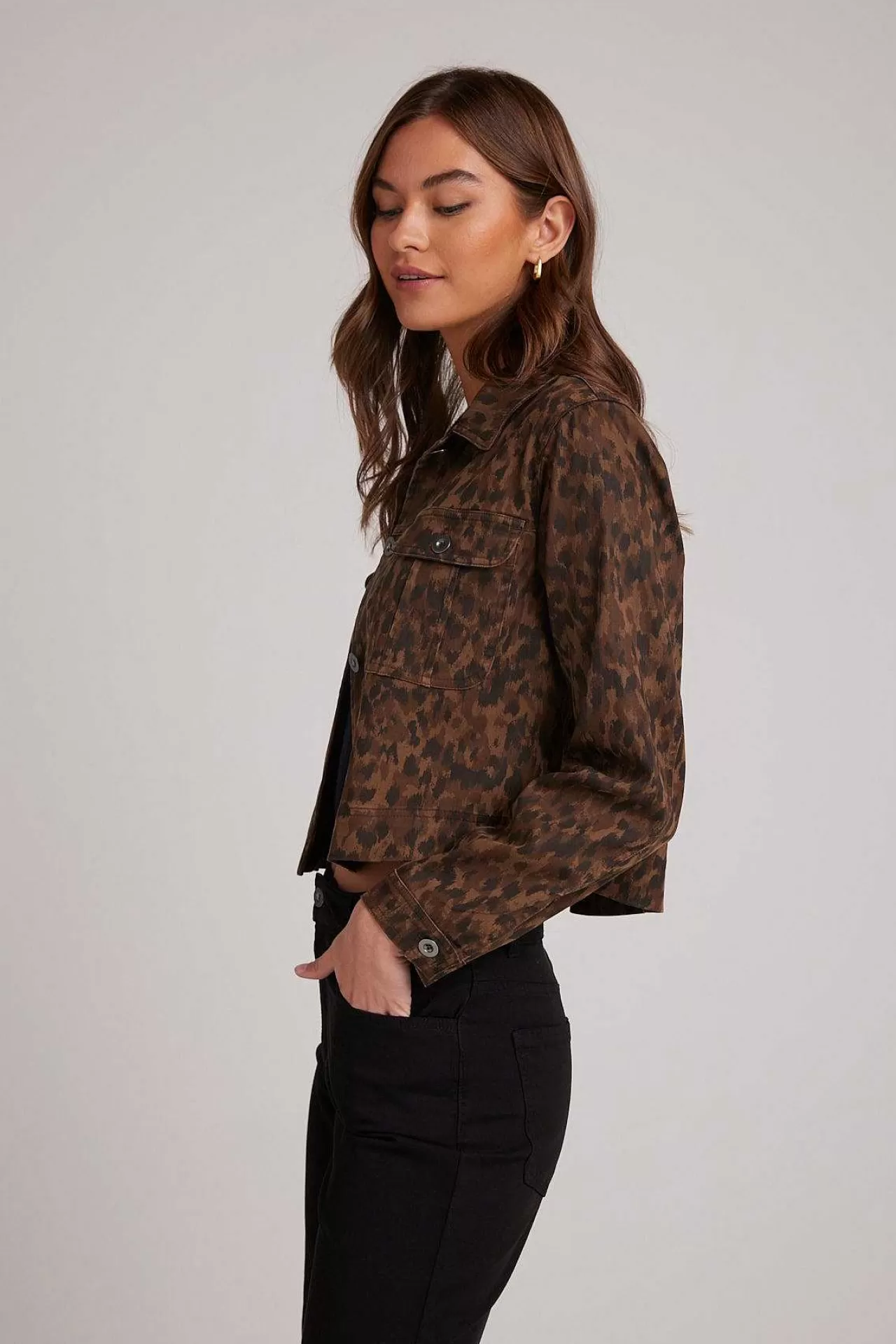 Utility-Jack Met Klepzak - Dierencamouflageprint>Bella Dahl Clearance