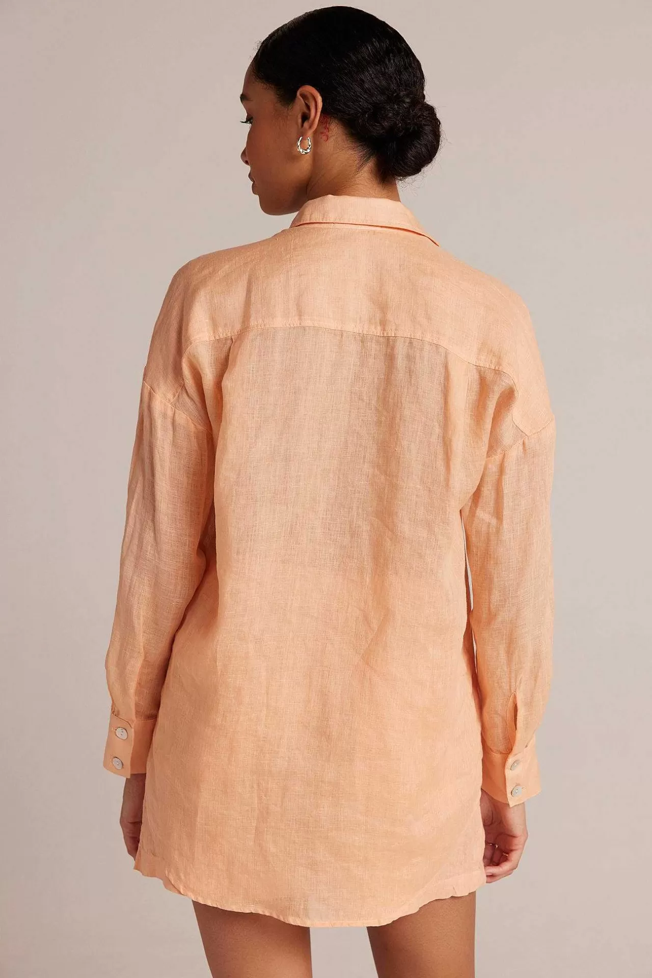 Vriendje Button Down - Peach Parker>Bella Dahl Best Sale